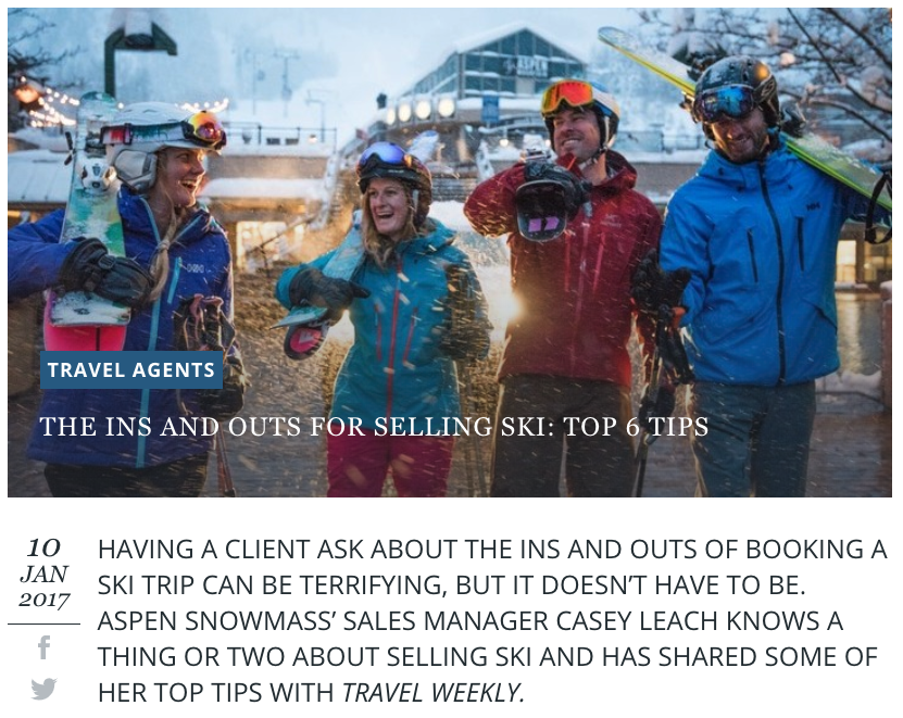 Travel Weekly.au – The Ins and Outs for Selling Ski
