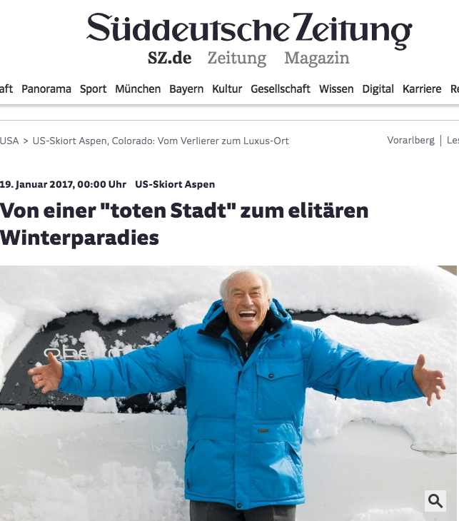 Sueddeutsche.de – German news coverage of Aspen and Klaus Obermeyer